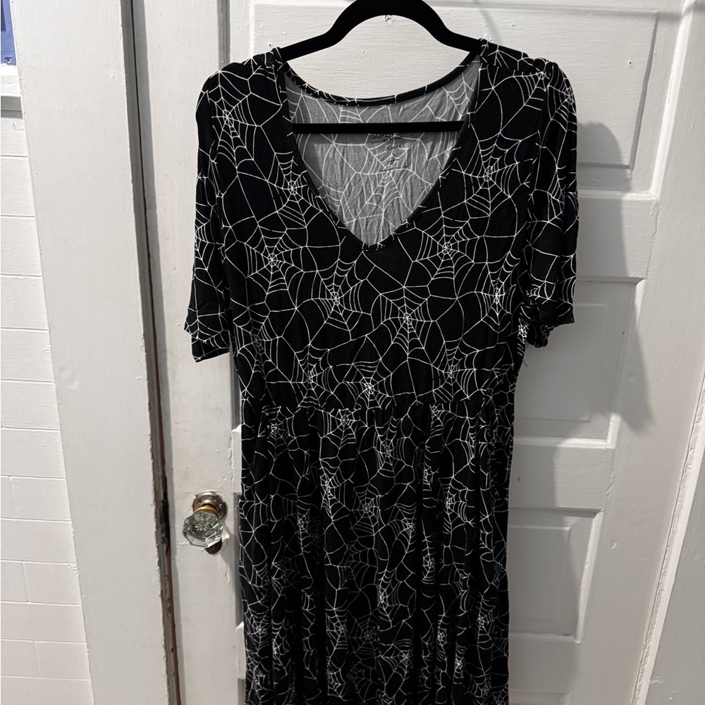 Torrid Black Spider Web Dress